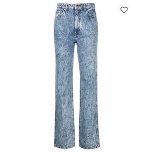 KHAITE DANIELLE Light Blue Straight Leg High-Rise Jeans